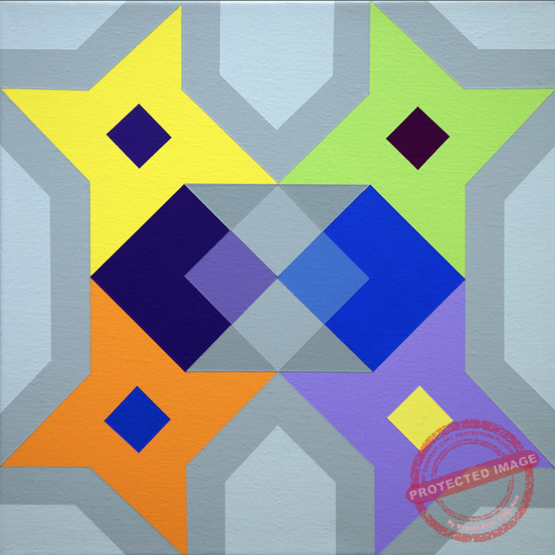Fariba Abedin's "Geometry #183," 2017. The artist draws upon her heritage as an Iranian-American in creating her canvases. (Silver Street, Studio 303)